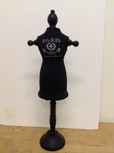 22" Black Colored Female Form on Stand