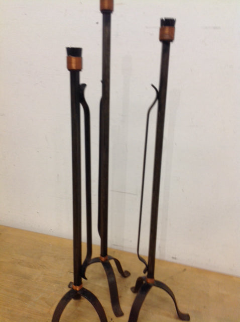 Candle Holders - Set Of 3 Metal Tappers