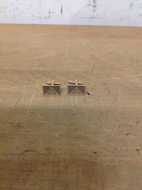 Gold/Silver Tone Rectangular Cufflinks