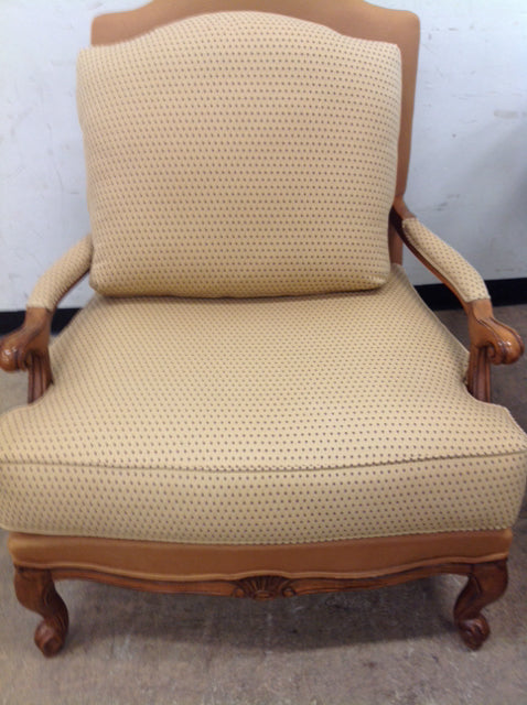 Chair- Ethan Allen Gold Fabric & Wood