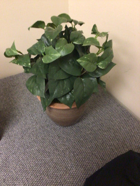 Faux Floral In Ceramic Planter