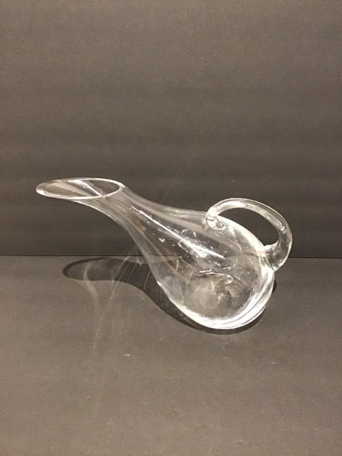 8" Abstract Glass Pitcher