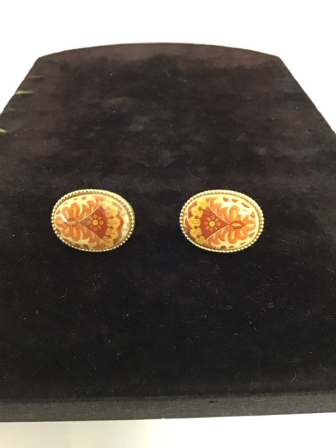 Gold Enamel Versace Cufflinks