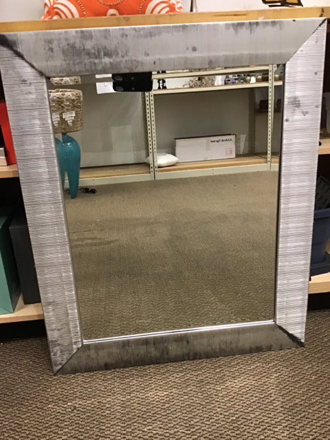 35"x29" Silver Patina Mirror