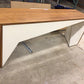 AS-IS 78 1/2" Wood/White Console Table(Marks On Top)