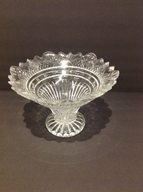 8" Cut Crystal Bowl on Pedestal