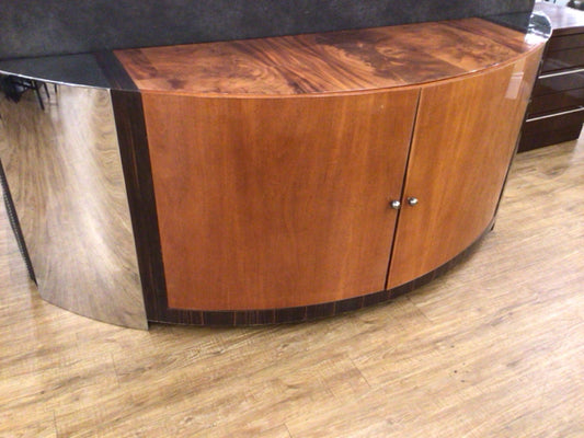 23x84 Lacquered/Chrome Curved Buffet