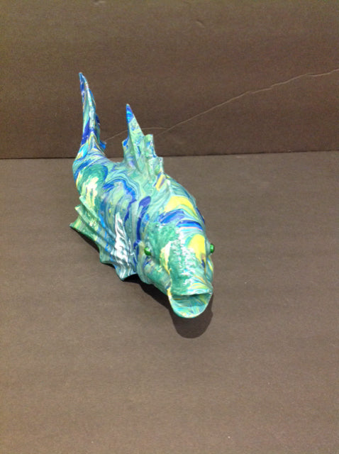 5x10 Blue Flow Fish "Dinner" Susan David