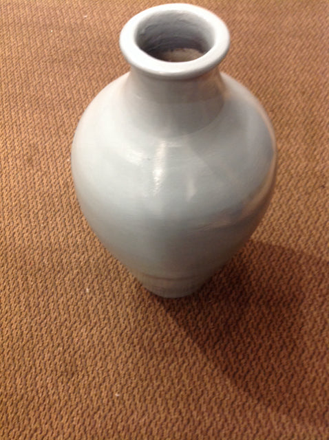 Vase- 22" Blue Pottery