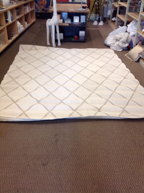 8'x10' Indoor/Outdoor Ivory/Taupe Weave Rug