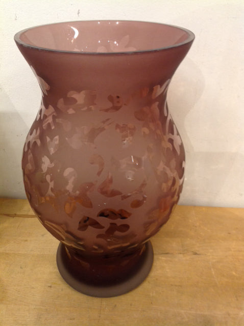 Vase- 13" Purple Glass