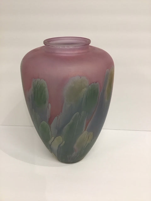 13" Reuven Art Glass Vase