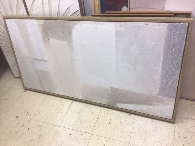 60" X 30" Light Wood Framed Abstract Print On Canvas