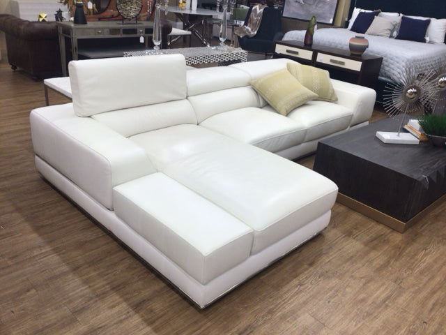 Modani White Lorenzo Left-Facing Two PC Sectional