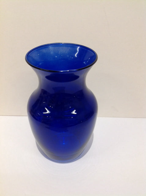 8" Blue Glass Vase