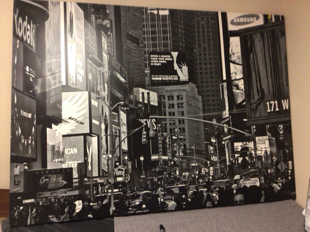 51 7/8" X 72" Oversized Times Square Print On Canvas