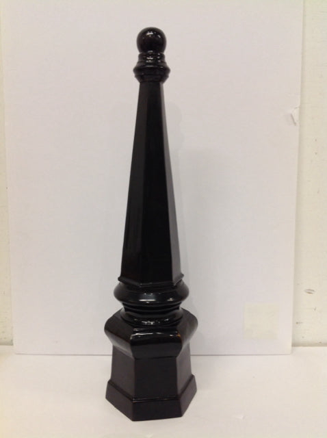 21" Black Metal Obelisk