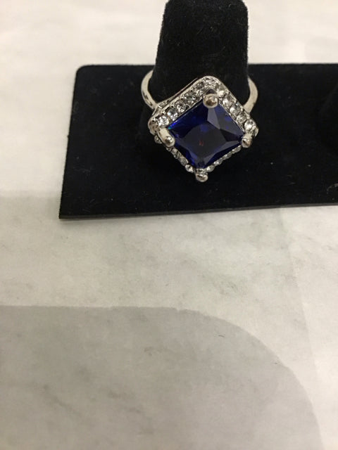 Sapphire Rhinestone Ring
