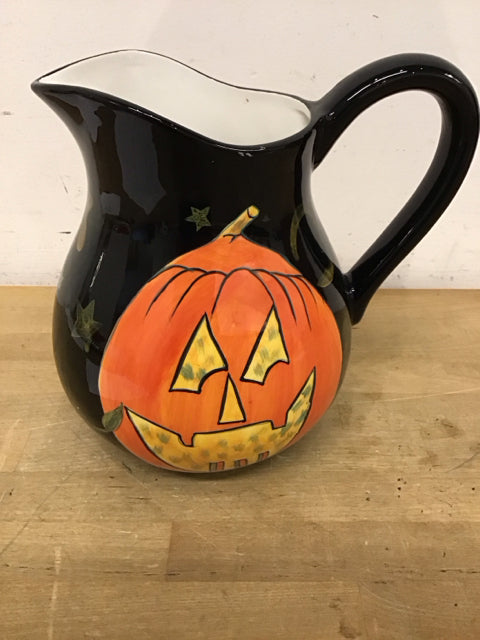 Black & Orange Pumpkin Pitcher