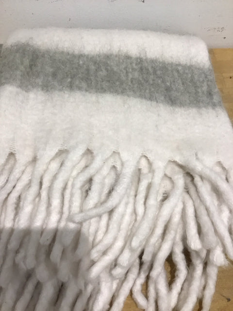 Pottery Barn Gray & White Throw