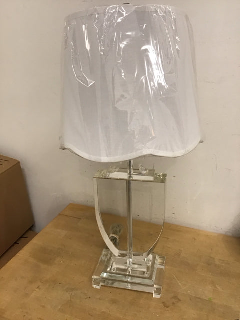 28" Clear Crystal Table Lamp