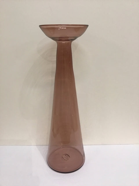20.5" Purple Crystal Vase w/Bowl Opening