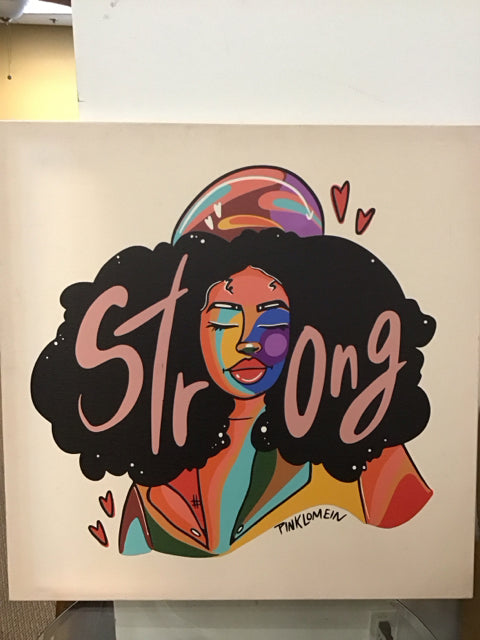 36" Sq. "Strong" By Ashley Pinklomein Price Art Print