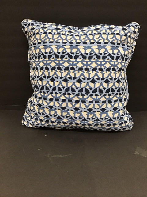 Blue/Tan Geometric Pillow