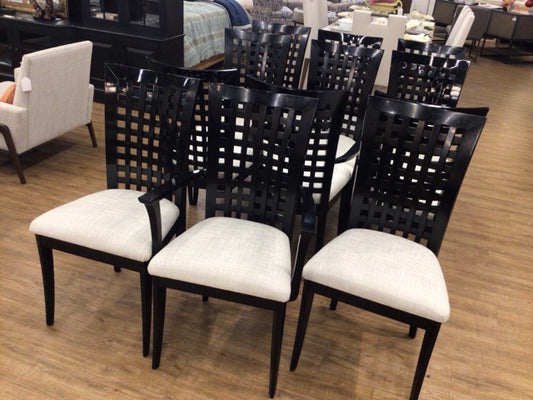 Set Of 12 Pietro Costantini Black Dining Chairs