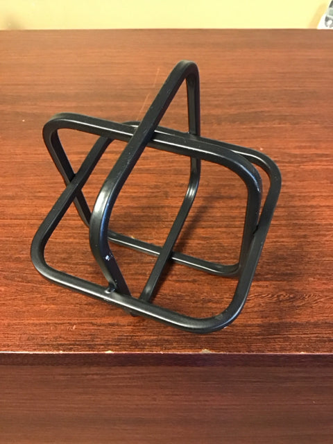 4.5" Black Metal Decorative Geometric Orb