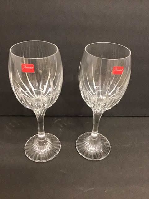 Set/2 Baccarat Crystal Jupiter Wine Glasses