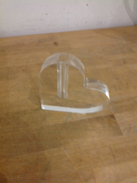 Lucite Heart Holder