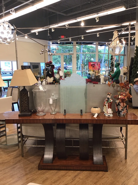 AS IS 82"Wx16"Dx34 1/4"H Theodore Alexander Inward Curve Console Table