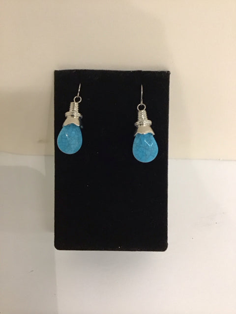 Silver Earrings w/Turquoise