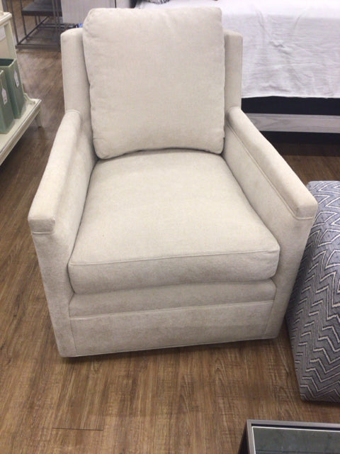 Vangaurd Furniture Tan Custom Fabric Swivel Chair