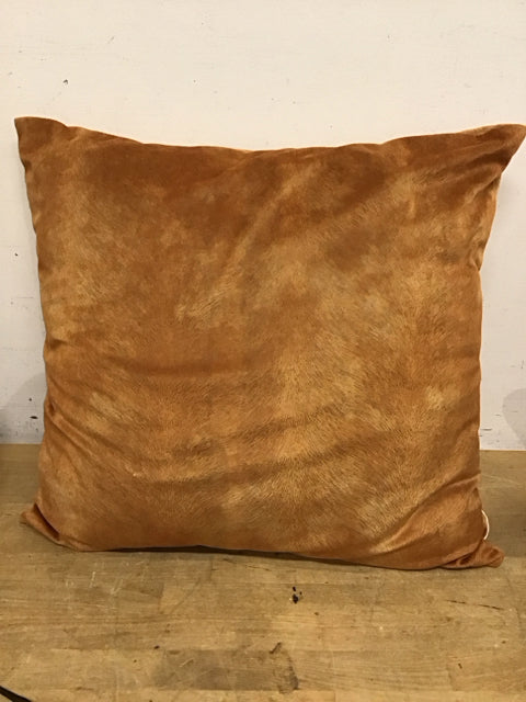 22" Rust Hide Look Pillow