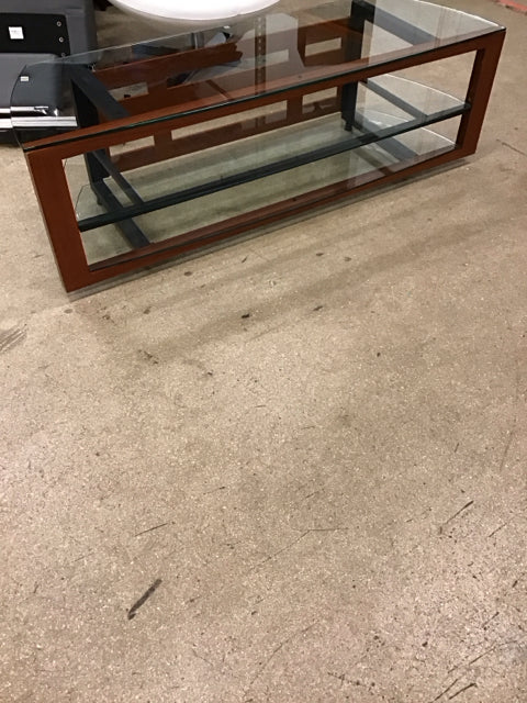 BDI Media Wood & Glass Console Table
