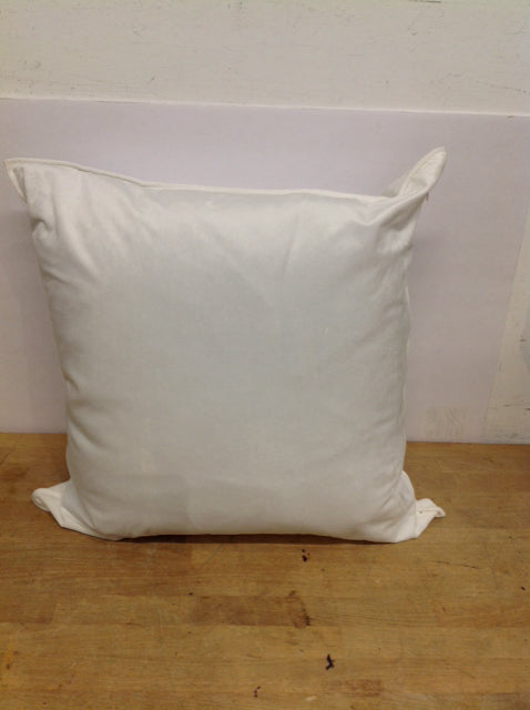 19" White Velour Pillow