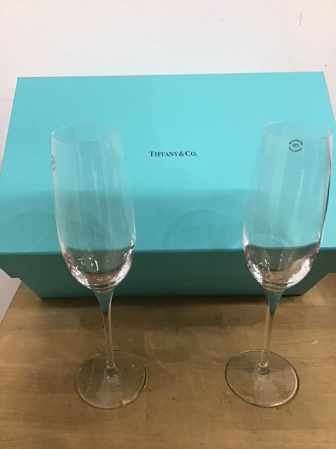 Pair Of Tiffany & Co. Champagne Flutes