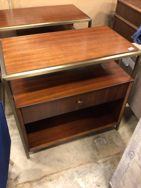 As-IS Mitchell Gold + Bob Wiiliams Wood/Gold End Table(Surface Marks)