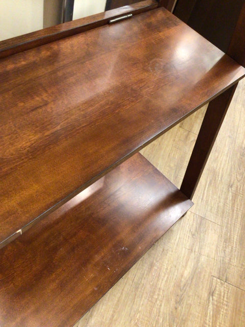 AS-IS Ethan Allen Mid Century Wood Ladder Shelving(Ring Mark/Missing Screw)