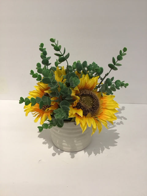 4" Silk Sunflower Floral in Vase