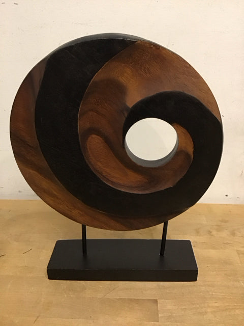 15" Mid Century Modern Style Wood Sculpture