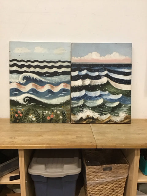 Set/2 24x32 "Bewitched Swells" Tracy Porter Diptych