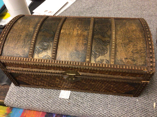 Metal Accent Rattan Long Box