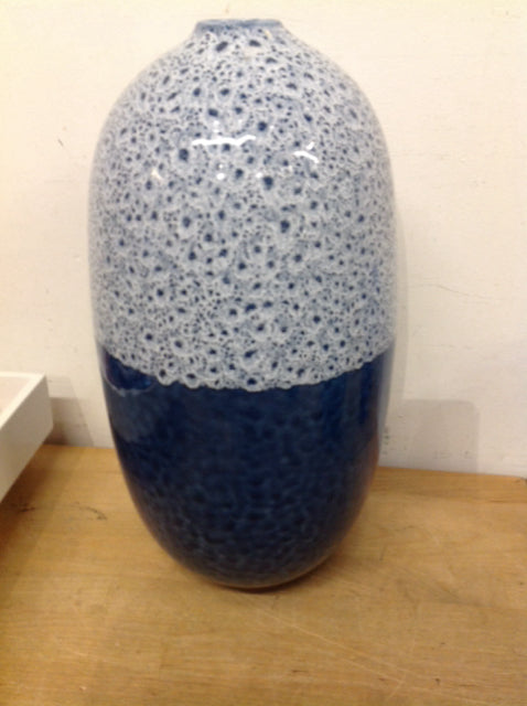 Vase- 16" Portugal Blue Ceramic