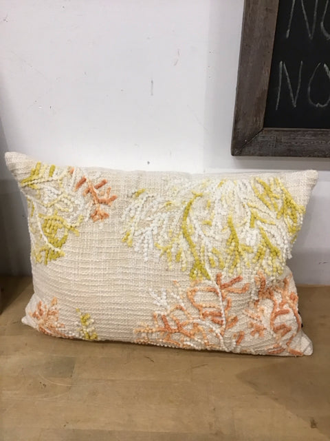 19"x13" Coral Reef Woven Lumbar Pillow
