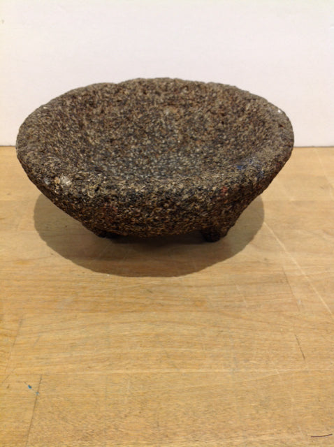 7" Footed Stone Bowl