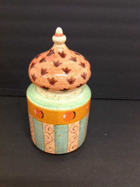 11" Horchow Medici Pottery Canister