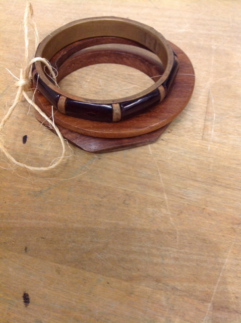 Bracelet- Set Of 3 Wood